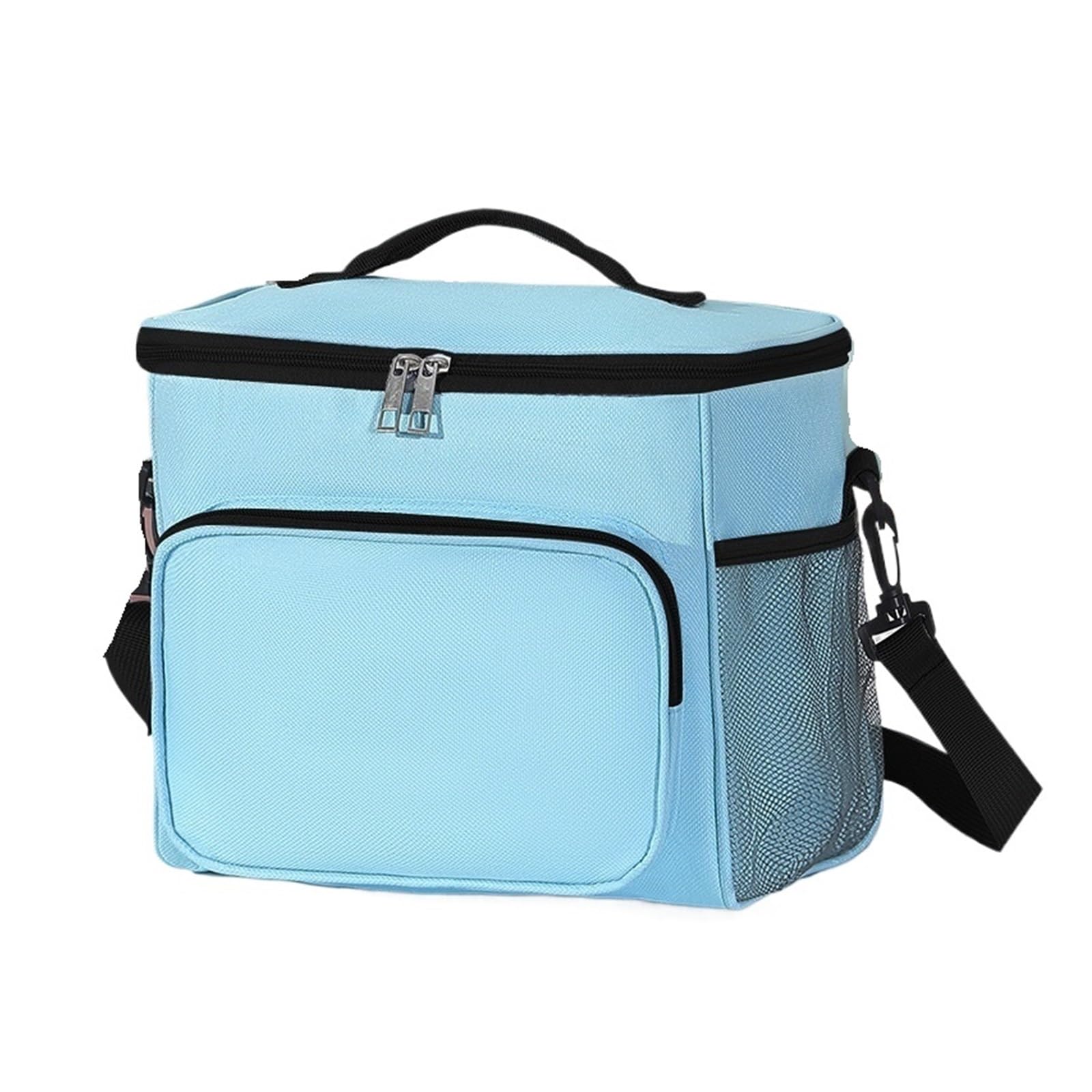 SERDAS Borsa bento in tessuto Oxford ispessito, grande capacità, portatile, borsa termica per picnic all'aperto, borsa per il pranzo per studenti (blu cielo)