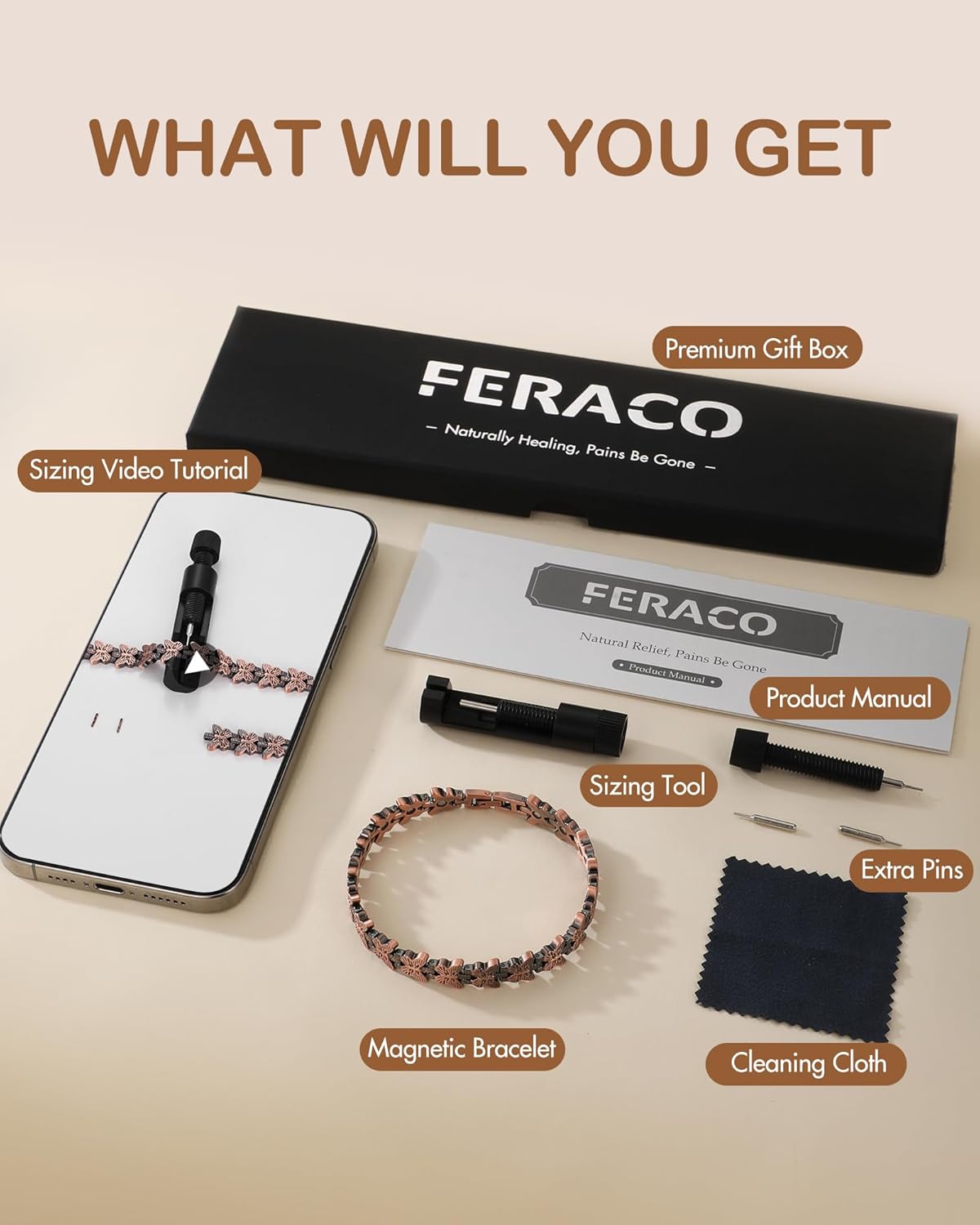 Feraco Pure Copper Bracelets for Women, Ultra Strength Magnetic Copper Bracelet with 3800 Gauss Magnet, Adjustable Jewelry Gift with Butterfly-Engraved - Image 8