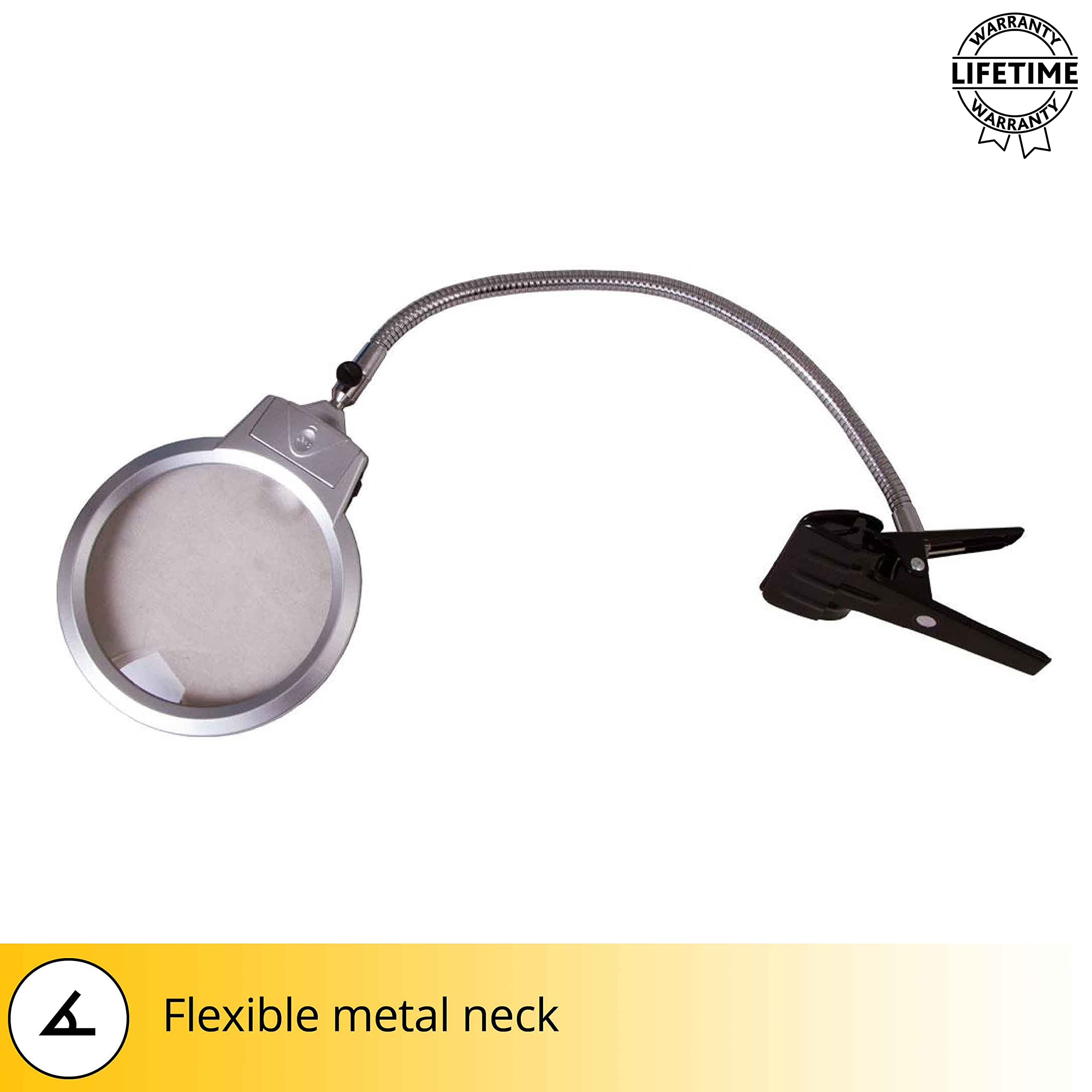 Levenhuk Zeno Desk D9 Tischlupe LED Flexible Halterung | Flexible Lupenhalterung mit LED-Beleuchtung für Hobby, Handwerk und genaue Arbeiten