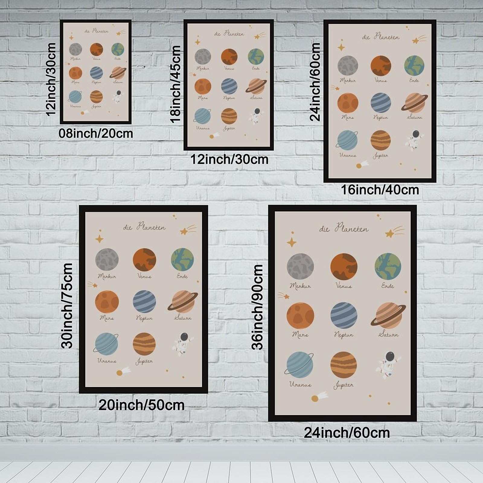 Bareronor Poster de l'espace extra-atmosphérique (2) - Impression sur toile - Décoration murale pour salon, chambre à coucher - 40,6 x 61 cm (L x l)