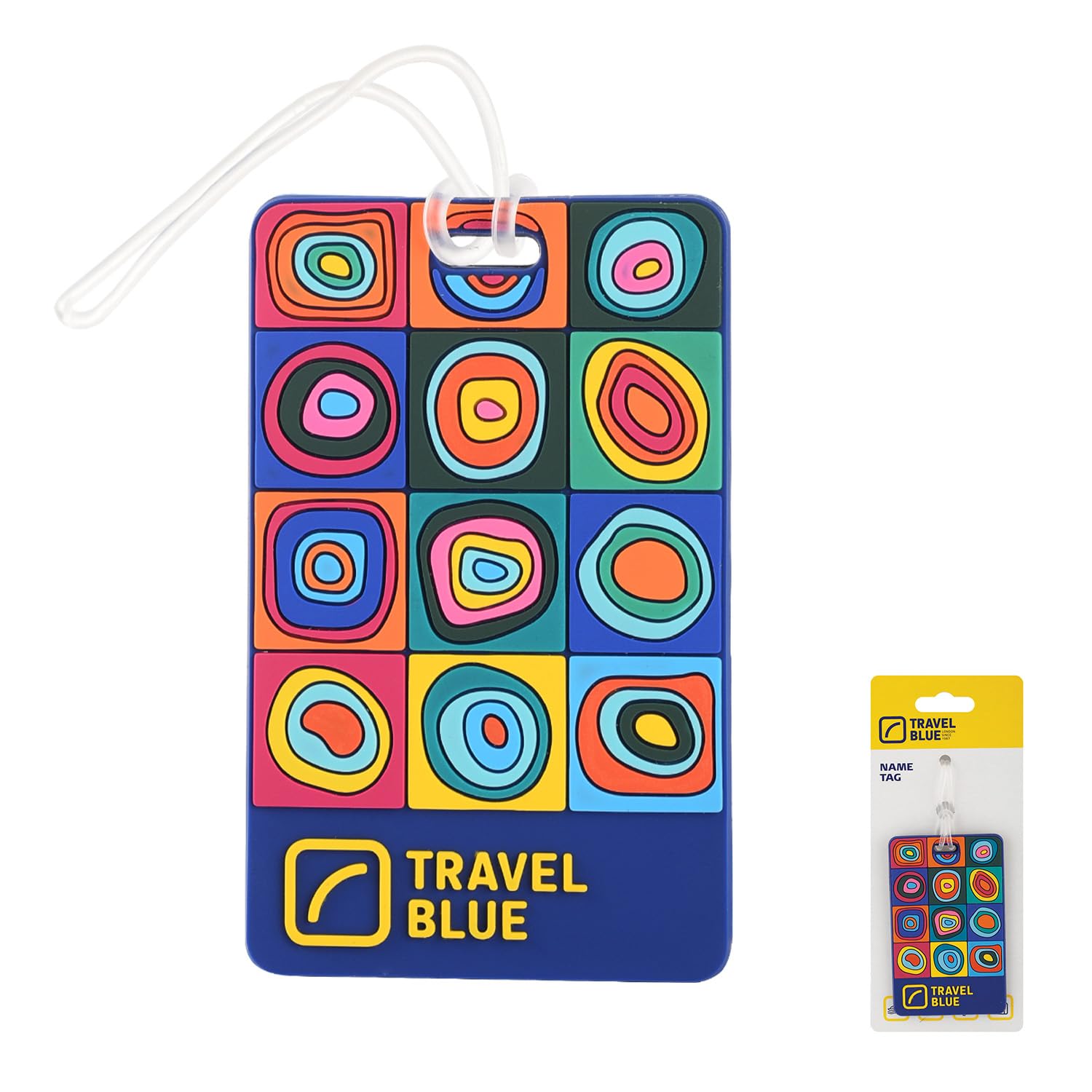 Travel Blue Squares ID Tag - Luggage Tag.-picture-10