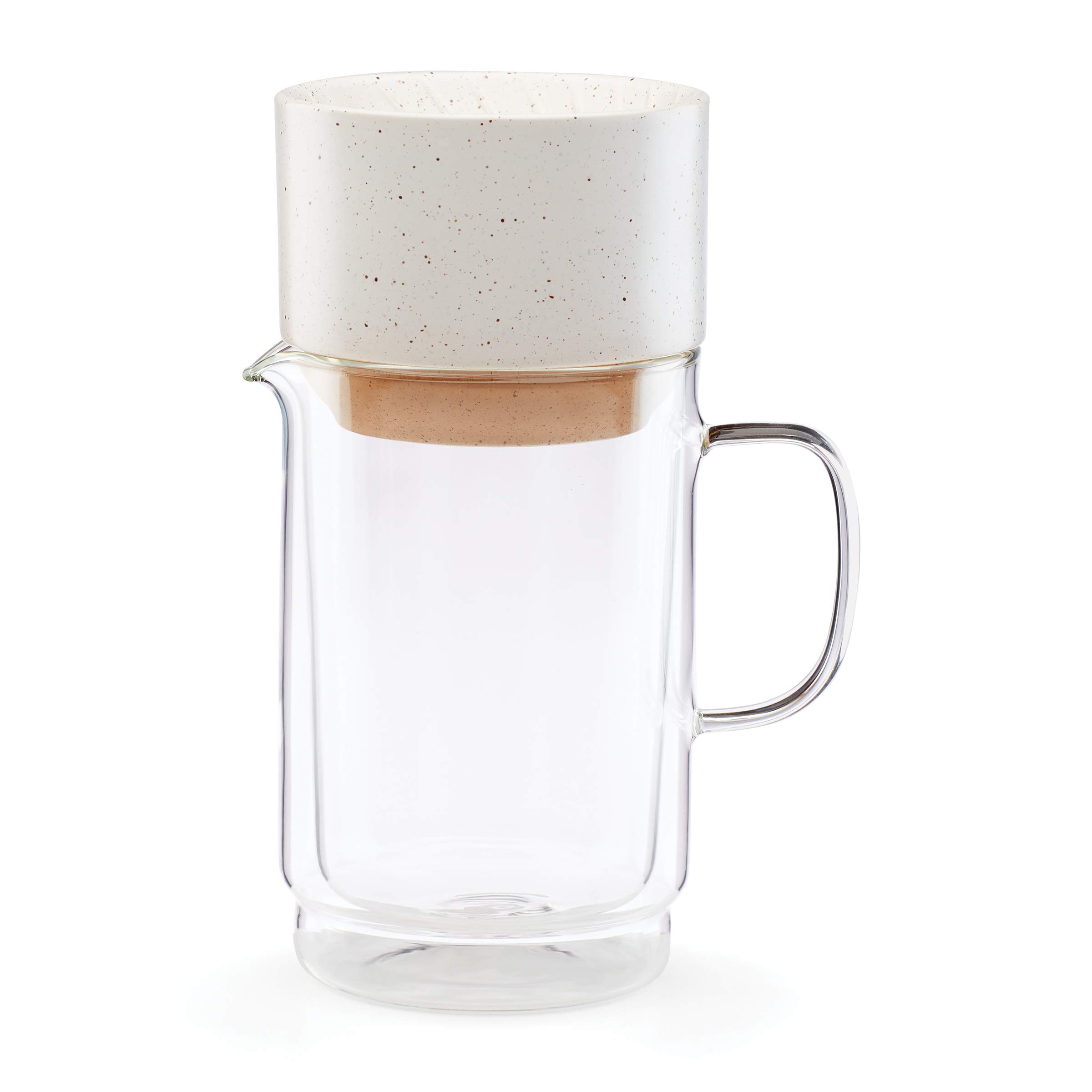 Dansk Koffie Pour Over Coffee Maker, 3.95 LB, White