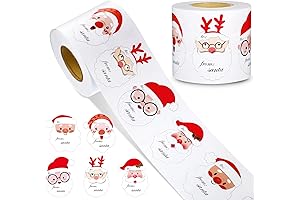 Cheerful Christmas Gift Express: 500 Santa Claus Tags for Festive Gifting