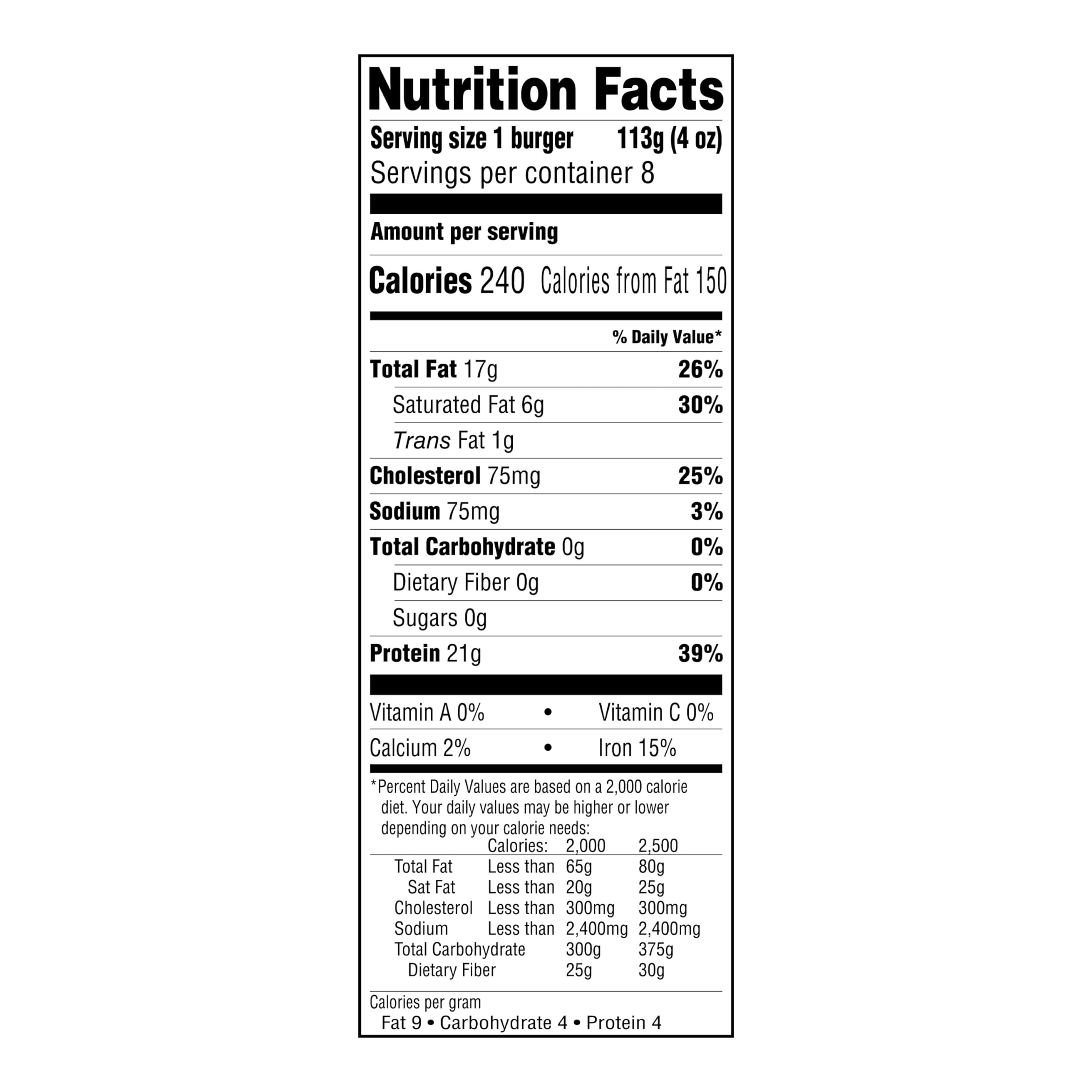 Amazon Grocery Ground Beef Burgers 85 Lean 15 Fat 32 Oz 8 Ct Frozen Previously Fresh Brand Packaging — view 5