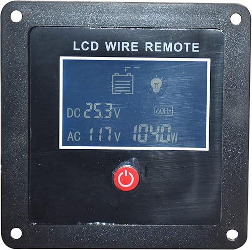 Miniatura 5 de Inversor de potencia sine ave puro de 1000 W, entrada DC24V salida AC110V 60Hz, con enchufes dobles, salida USB y kit remoto con cable LCD ideal