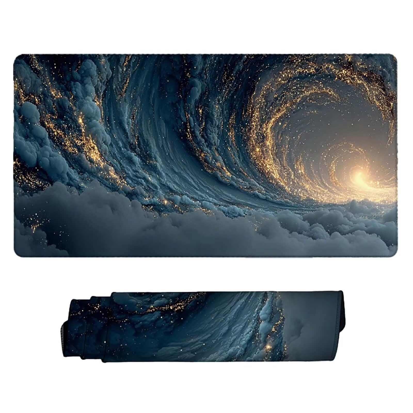 Tappetino Mouse XXL 1000x500mm Blu Mousepad Cielo stellato Tappetino Scrivania Grande, con base in Gomma Antiscivolo, Impermeabile Sottomano Scrivania per Computer, Ufficio, Accessori Gaming 5-3376j