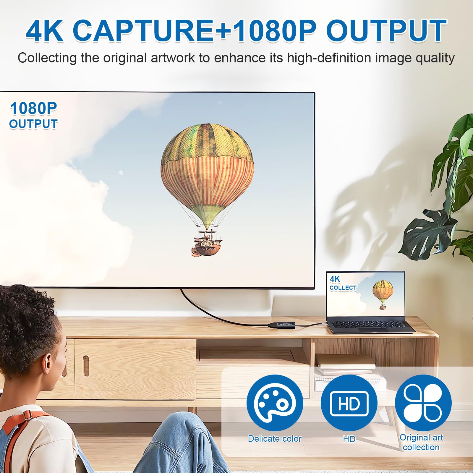 Scheda Di Acquisizione Video, HDMI Video Capture, Scheda Di Cattura 4k, 1080p, Portatile Plug & Play, Video Capture Portatile per Streaming, Conferenze Video E Registrazione Live