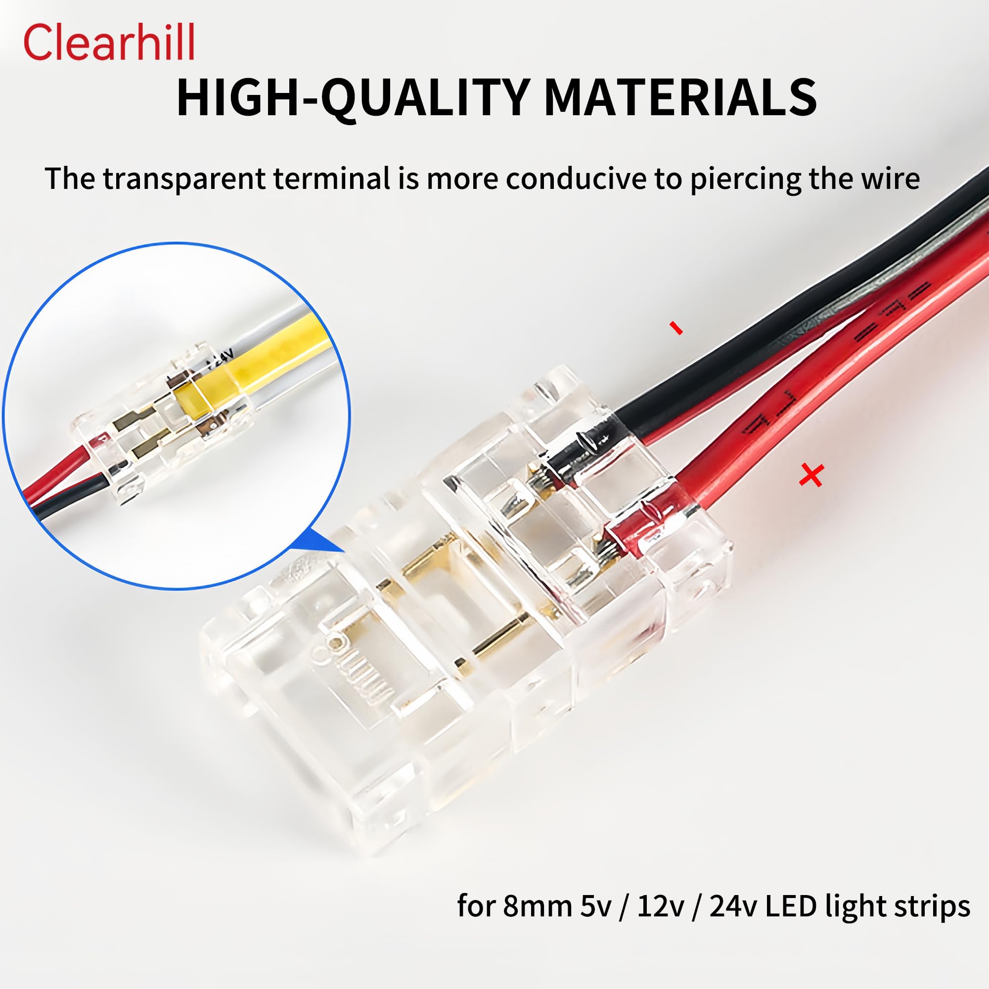 COB LED Strip Connector -4PCS 2pin L Shape Corner Connectors 5PCS...