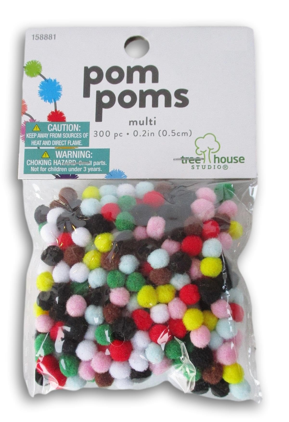 Amazon.com: Tree House Studio Colorful Craft Pom Poms Art