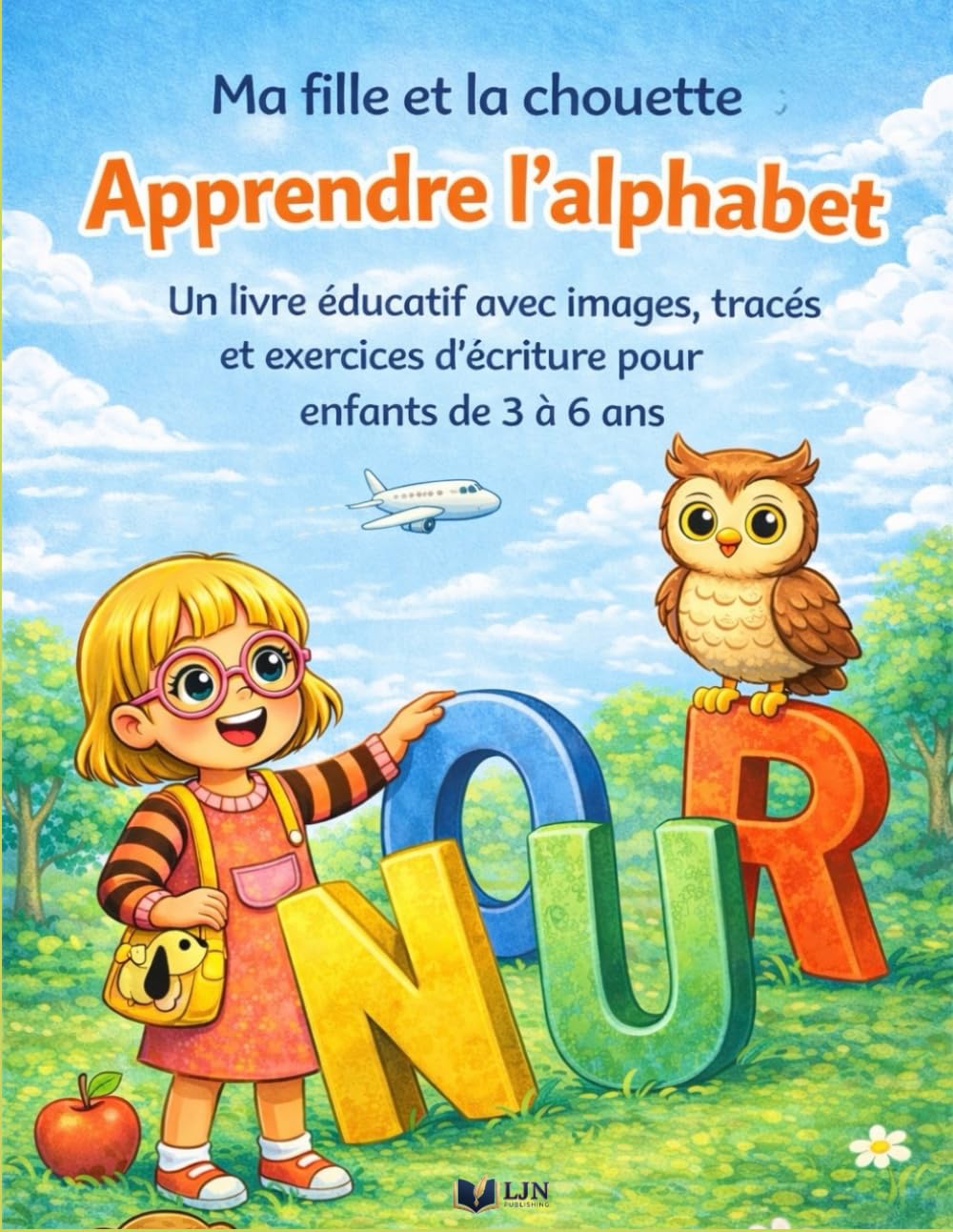 Ma fille et la chouette - Apprendre l’alphabet: Un livre éducatif complet avec images, tracés et exercices d’écriture pour enfants de 3 à 6 ans