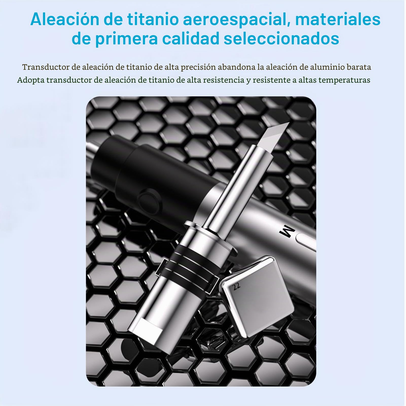 CCYLEZ Cortador Ultrasónico, 40 KHz, 3 Velocidades Ajustables con Punta de Hoja de Aleación, Cuchillo Ultrasónico, para Impresión 3D, Cuero de Fibra de Carbono PCB de Plexiglás (FS-S1)