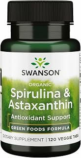 Swanson Organic Spirulina & Astaxanthin 120 Veg Tabs