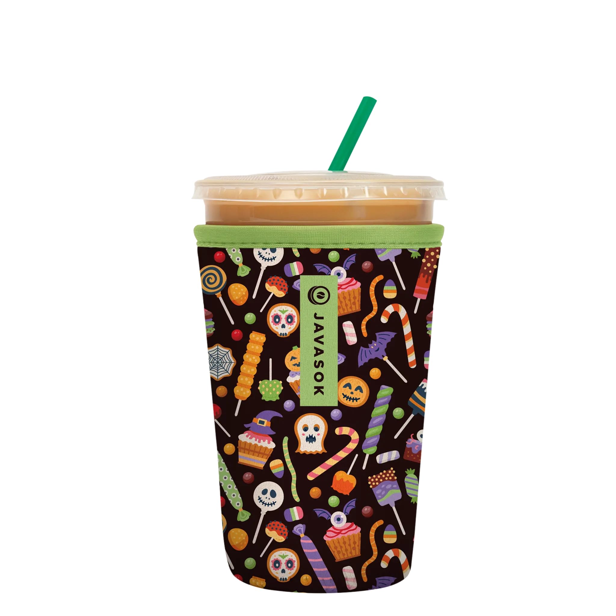 Sok It JavaSok Iced Coffee &amp; Cold Soda Insulated Neoprene Cup Sleeve (Creep It Sweet, Medium: 22-28oz)