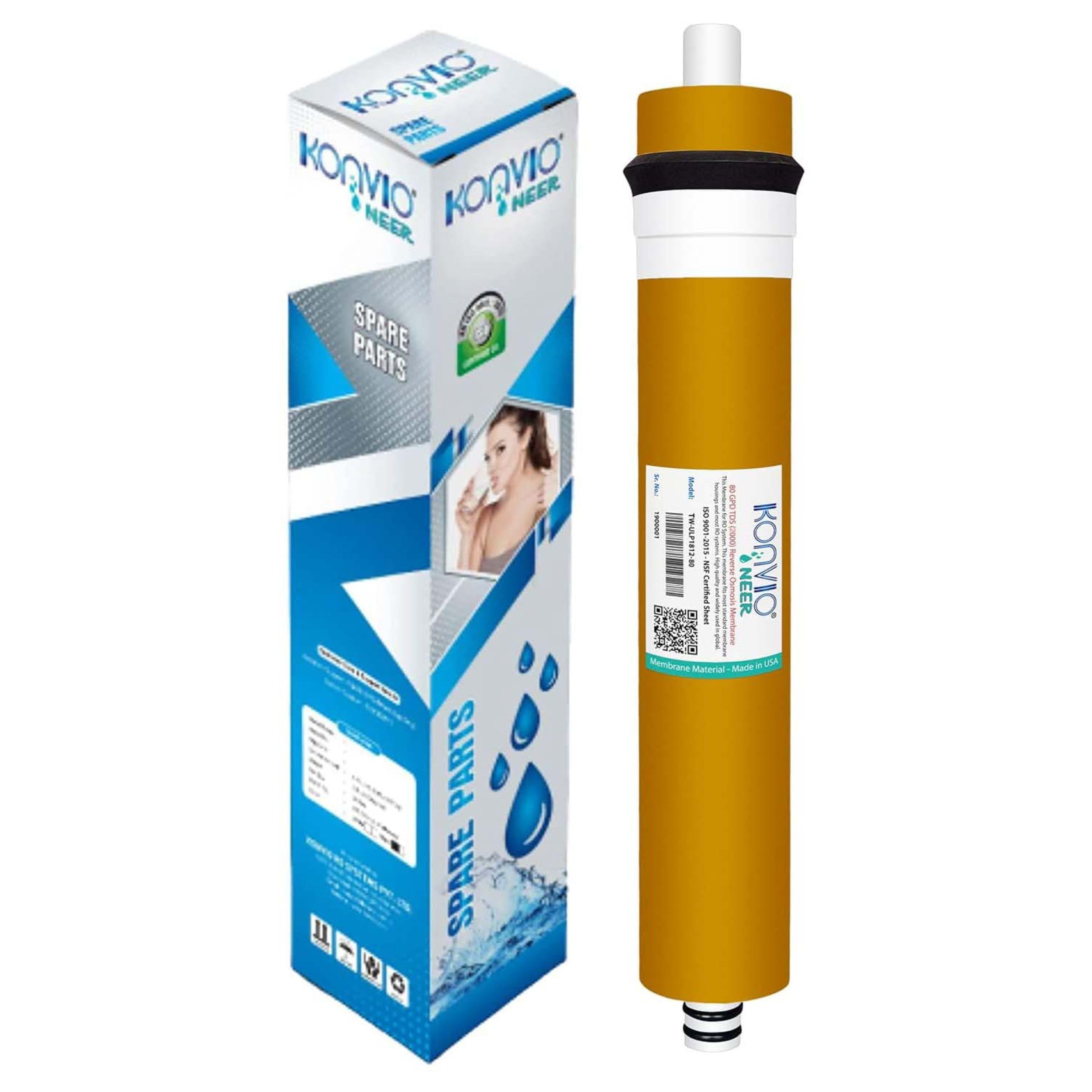 Konvio Neer Membrane for All Type of RO Water Purifier (2000 TDS 80 GPD)