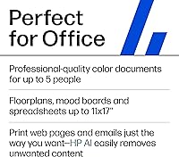 Vista 7 de HP OfficeJet Pro 9720e Impresora inalámbrica de formato ancho todo en uno de inyección de tinta a color, imprime, escanea, copia, ADF, impresión a