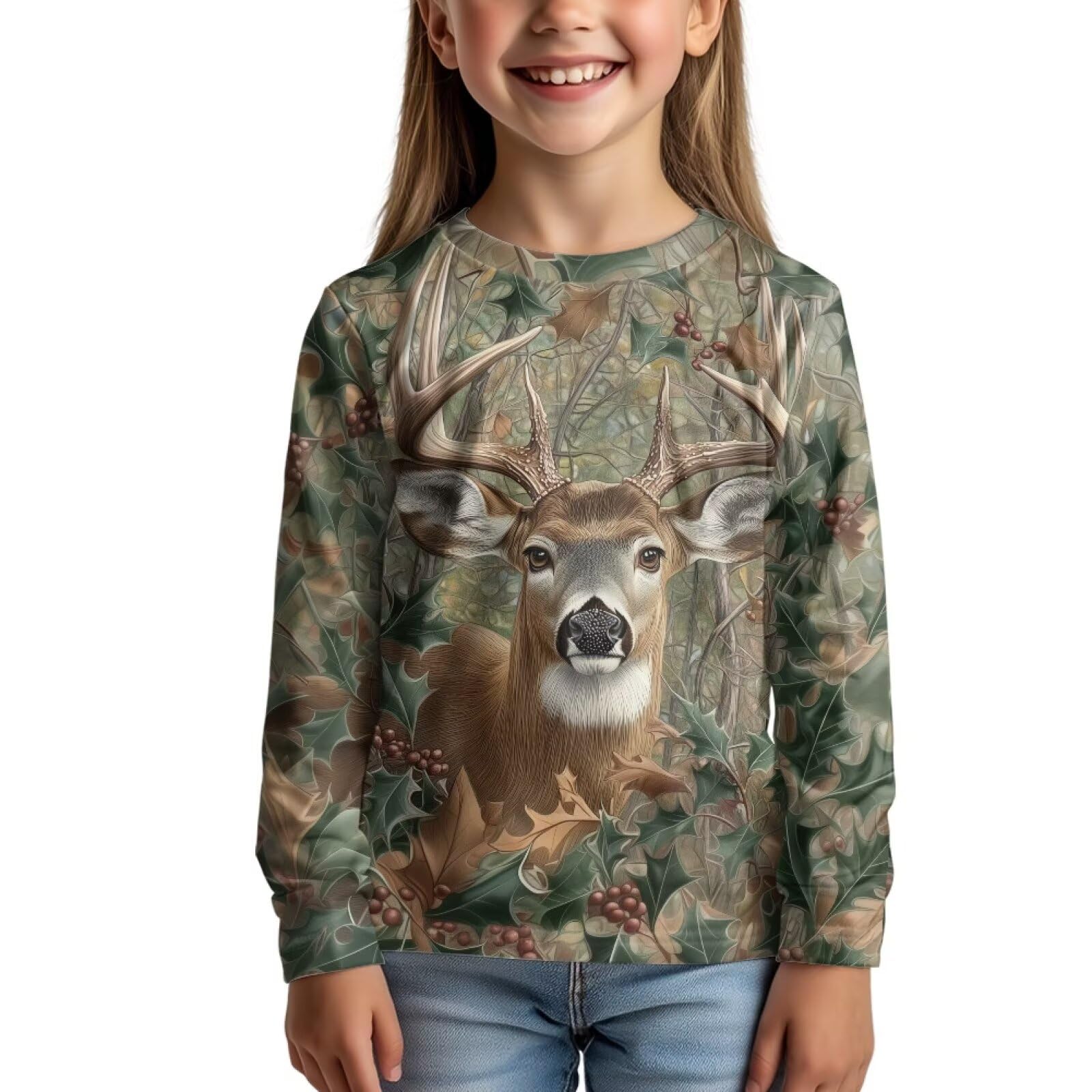 Uourmeti Girls Graphic Tees Long Sleeve T Shirts for Teens Casual Tshirts Junior Sportswear Fall Tops