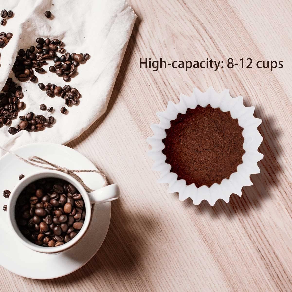 Amazon.com: Coffee Filters 8-12 Cup, 7.875 inch x 3.25 inch, 200 Count  Basket Coffee Filters, White Disposable 8 to 12 Cup Coffee Filter Paper:  Home & Kitchen