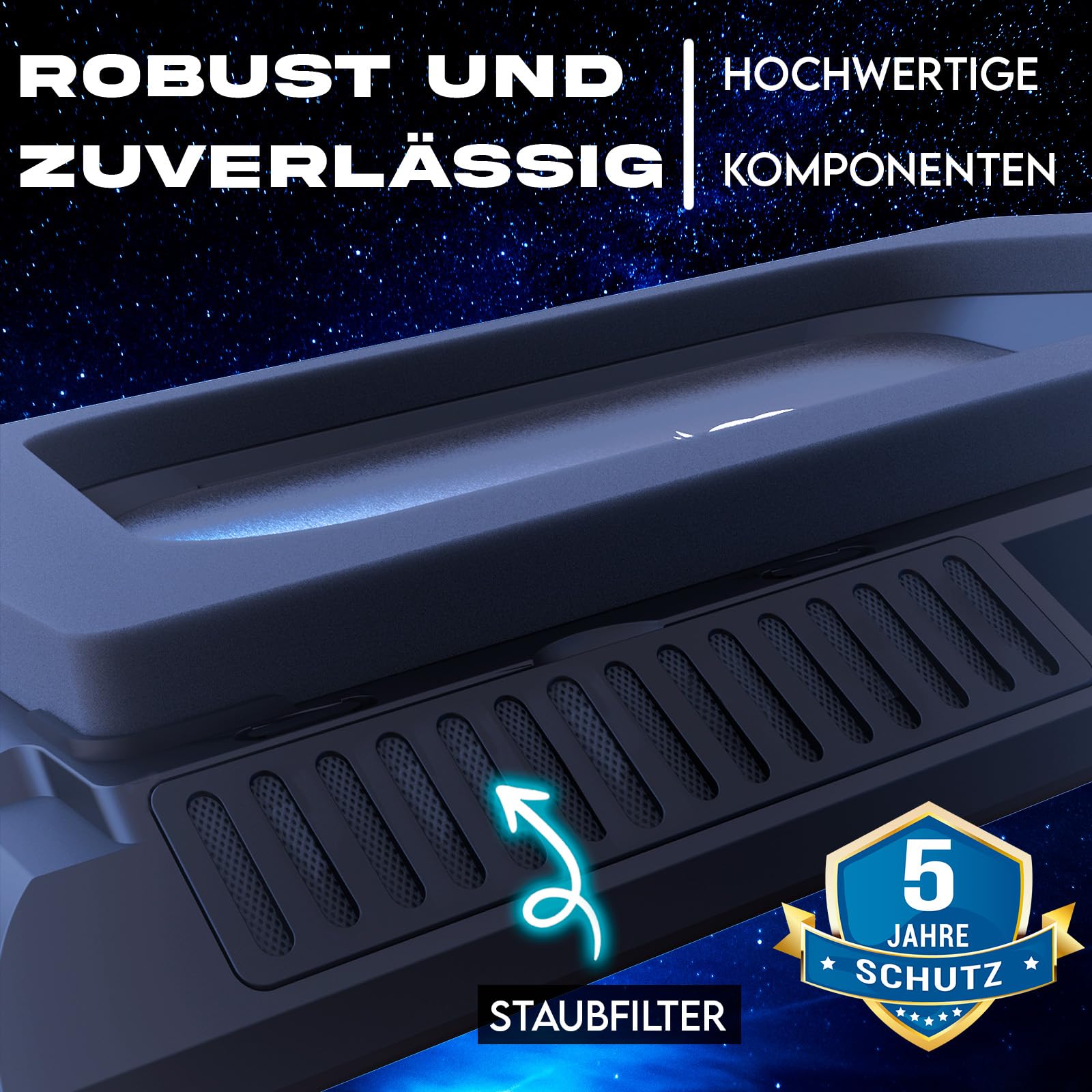 KLIM Everest Laptop Cooling Pad | Leistungsstarker Turbo-Lüfter 4300 RPM Laptop-Kühler | Versiegelter Schaumstoff für maximale Leistung | Vermeide Überhitzung | 14-17.3 Zoll