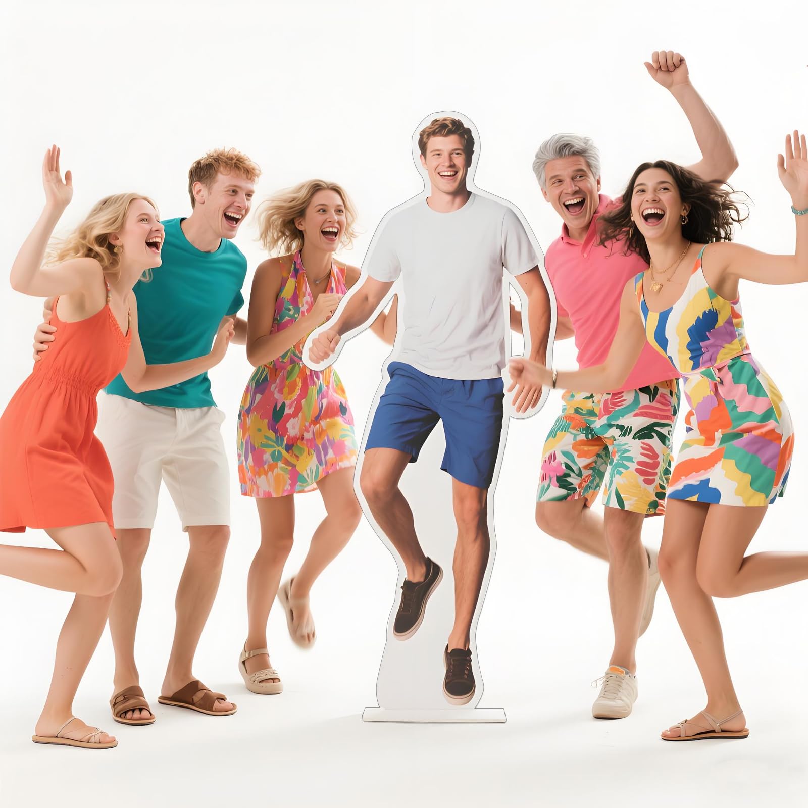 Personalized Life Size Cardboard Cutouts, Custom High-Resolution Standees, Made of Plastic, Suitable for Graduations, Birthdays, and Weddings, 30-210 cm high 150 cm