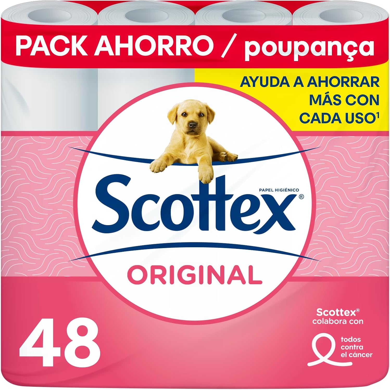 48 rollos de papel higiénico Scottex Original por 14,39€ en compra recurrente (compra 3 por el precio de 2)