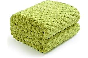 Soft & Cozy Hexagon Lime Green Throw Blanket