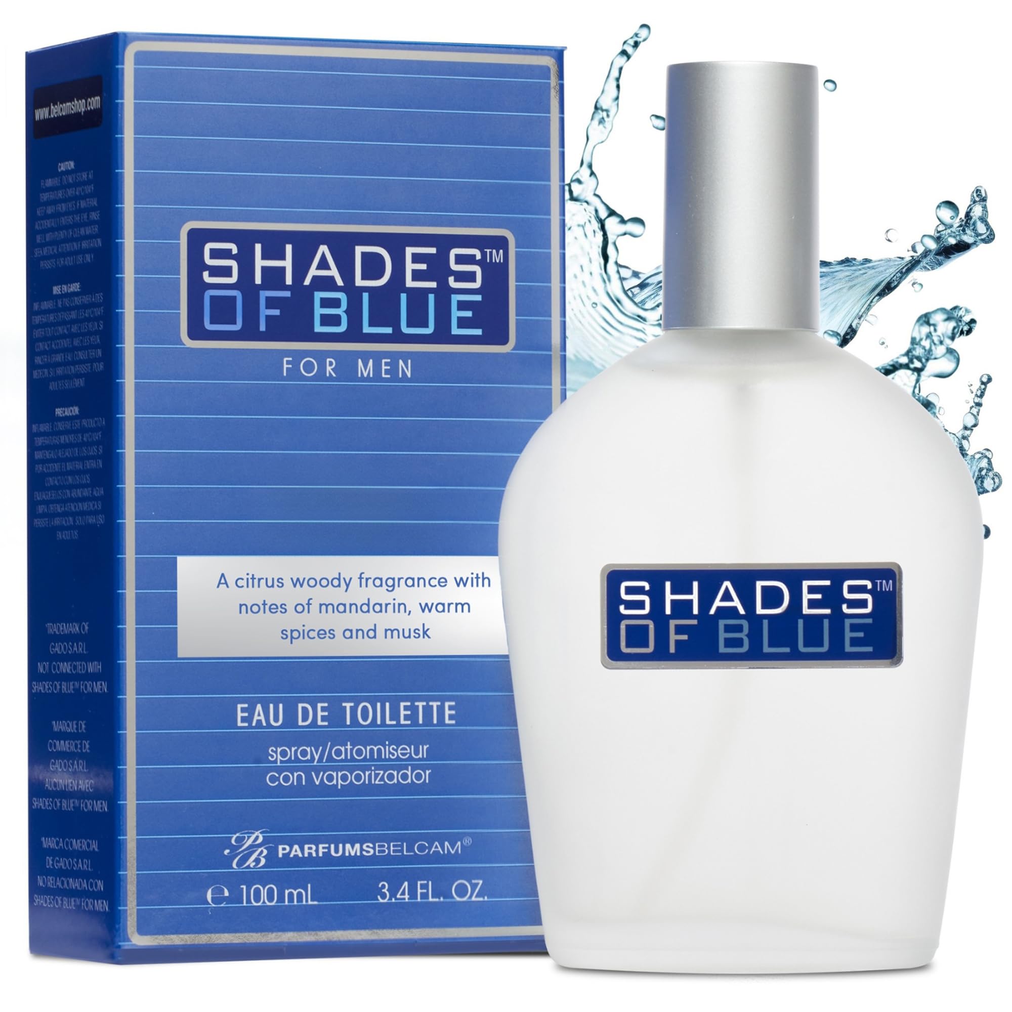Shades of Blue for Men, Our Version of Prestige Designer Eau de Toilette Spray, 100 mL.