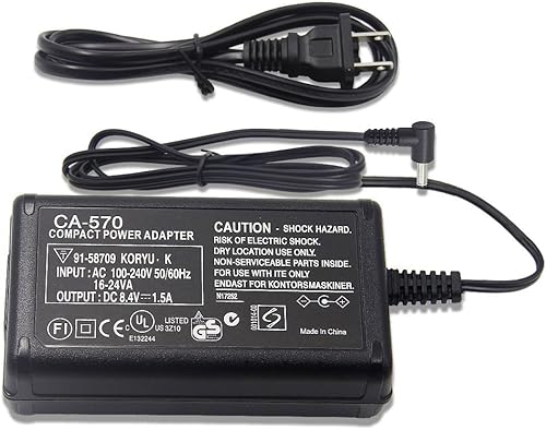 Miniatura 5 de Cargador adaptador de CA CA-570 compatible con Canon XA25, XA10, XA-20, XA30, HG20, XH-A1, XA-30, HF M31 HF S10 Vixia HF100, XA11, HF G20, FS200,