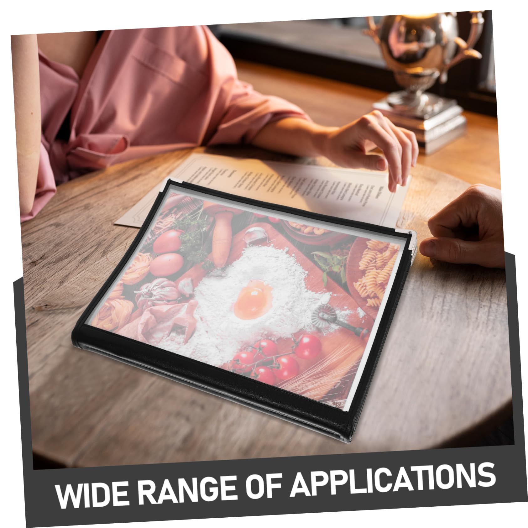 Zerodeko De Recetas Transparente De Pvc De Lados Portamenús Para Restaurantes y Cafeterías Suministros Para Restaurantes Cubiertas Transparentes Para Menús