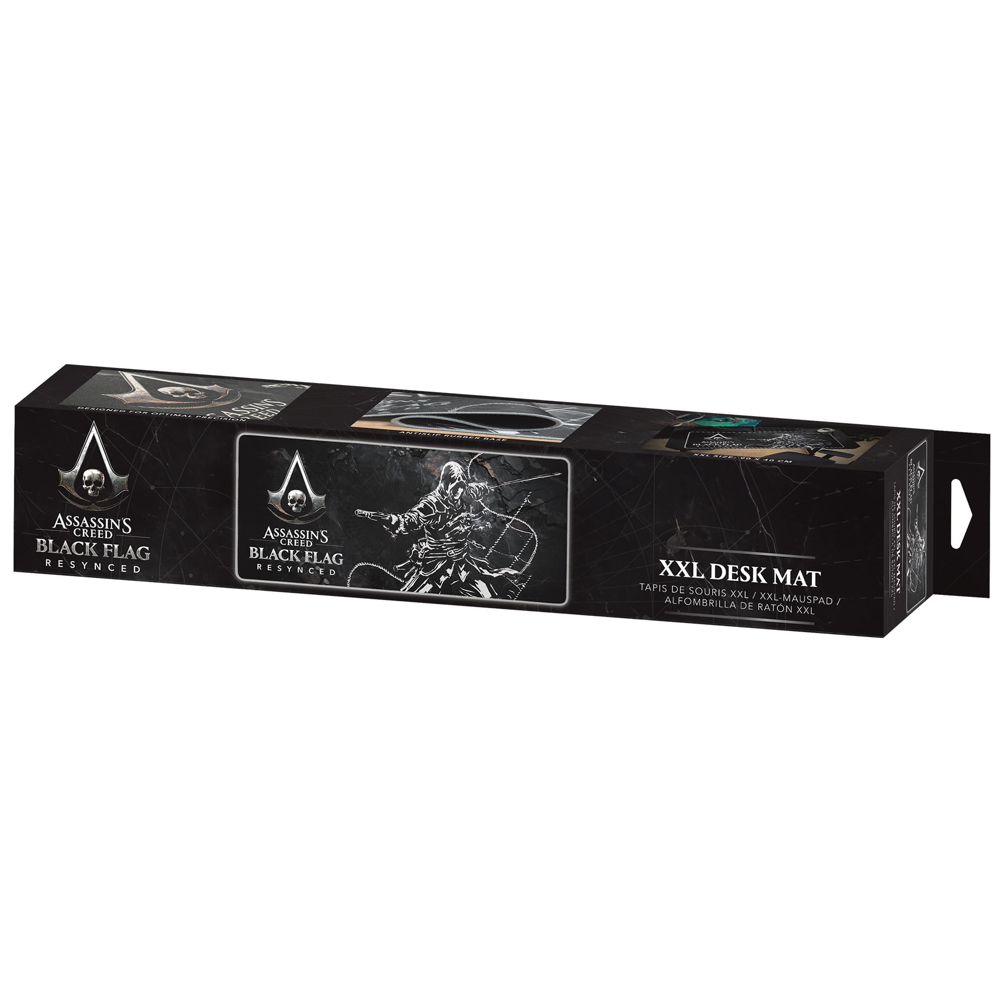 Subsonic - Tappetino per Mouse XXL Assassin’s Creed Black Flag - Tappetino da Scrivania 90x40 cm – Tappetino con Superficie Liscia Ottimizzata per Sensori del Mouse, base Antiscivolo, Stabile
