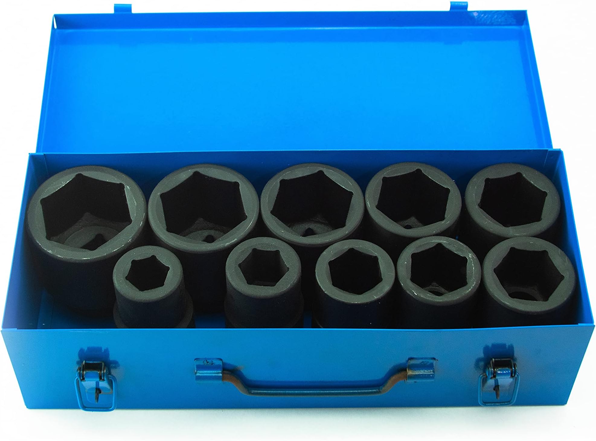 TONYNOL 1/2" Drive Deep Impact Socket Set – 12-Piece SAE (3/4" To 1-9/16"), 6-Point, Chrome Molybdenum, With Storage Case