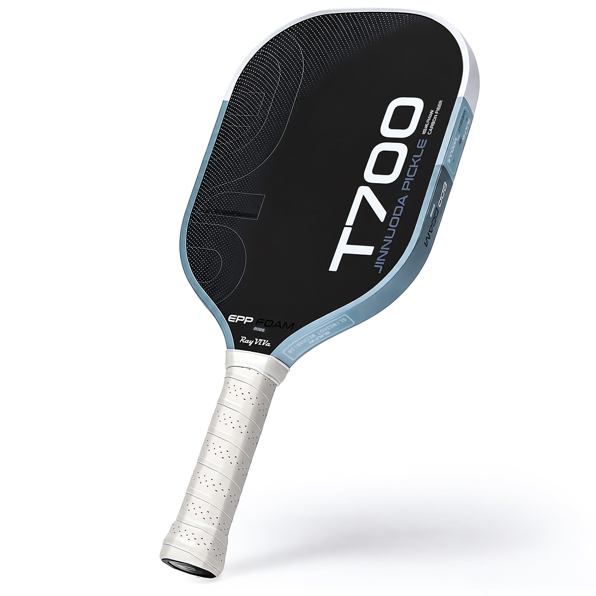 T700 Raw Carbon Fiber Pickleball Paddle, 16mm Upgraded PFC Foam Core