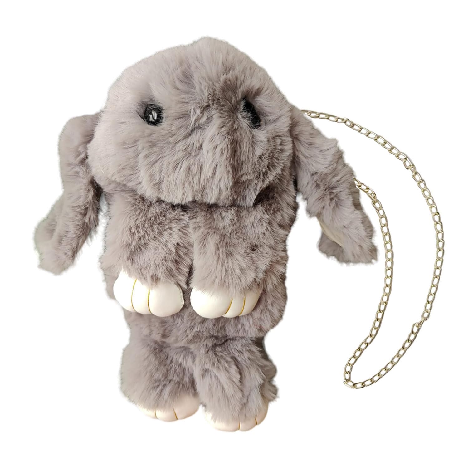 Artbizz Soft Cute Bunny Sling Bag With Chain And Smooth Zipper For Girls Fluffy Rabbit Crossbody & Hand Bag | Rabbit Shoulder Bag | Plush Bunny Shoulder Bag | Traveling Bag | Crossbody Bag Light Grey (B0CZXJWNWV) Amazon Price History, Amazon Price Tracker
