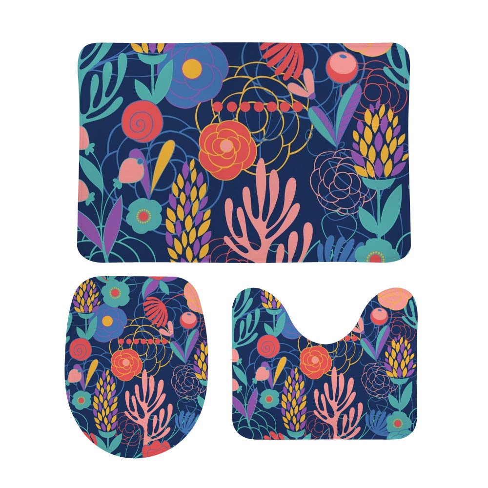 Tapis de bain antidérapants lot de 3 intérieur extérieur cuisine