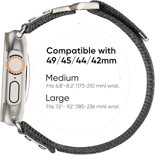 Miniatura 4 de Suitisbest Correa deportiva compatible con Apple Watch Ultra 2 BandApple Watch Ultra Band 1.929 in 1.772 in 1.732 in 1.654 in para hombre, correa