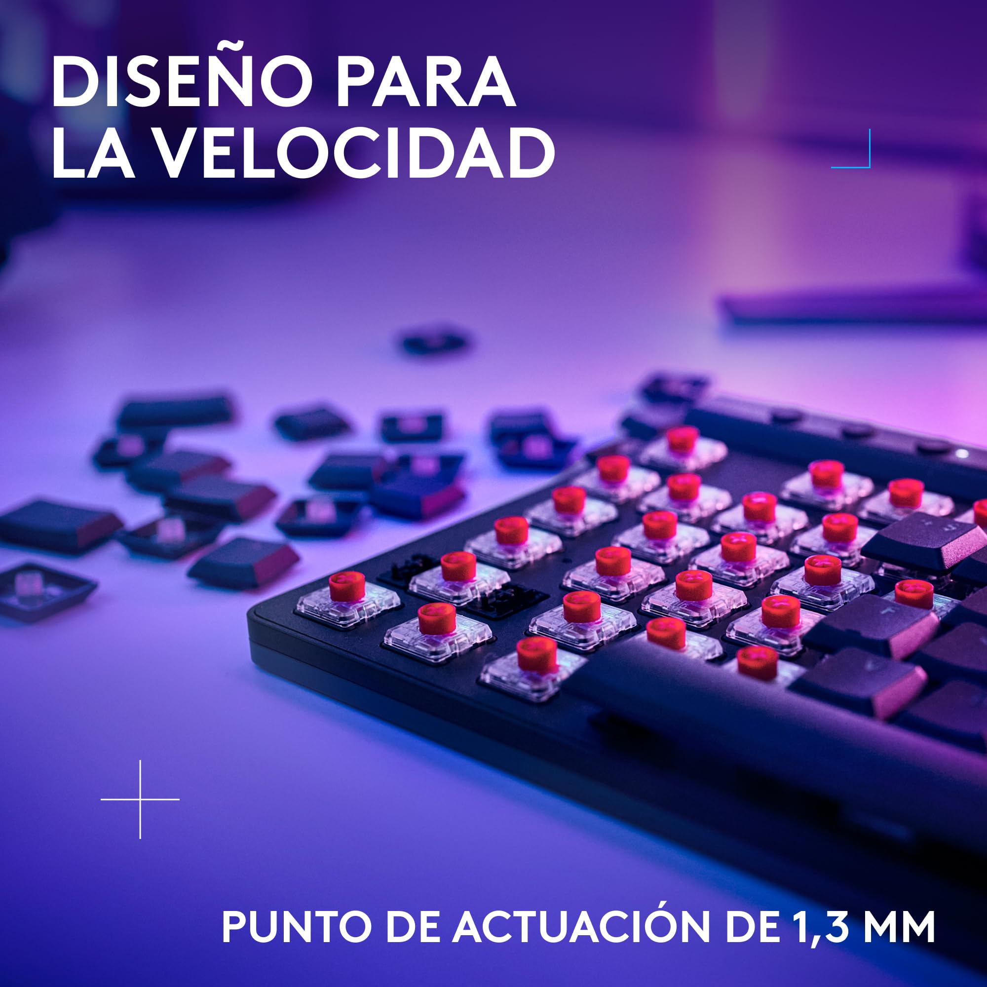 Logitech G G515 Lightspeed TKL de Perfil bajo Teclado para Gaming inalámbrico, RGB LIGHTSYNC, diseño Fino sin Teclado numérico, Teclas de PBT, interruptores mecánicos táctiles, US INT'L - Negro