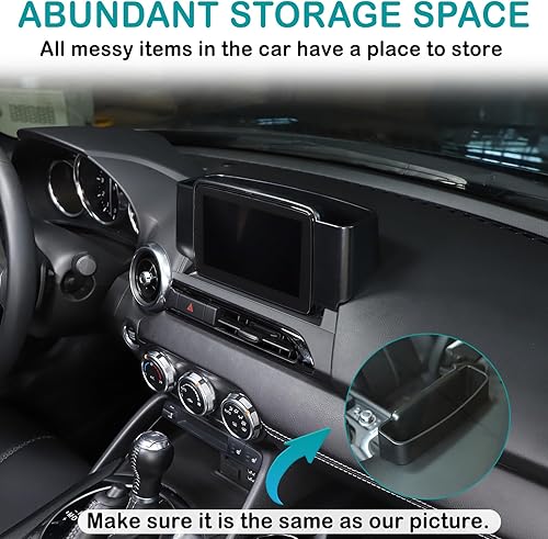 Miniatura 3 de Caja de almacenamiento de tablero de consola central de ABS compatible con Mazda MX-5 ND 2015-2023 Pantalla de navegación trasera Bandeja de