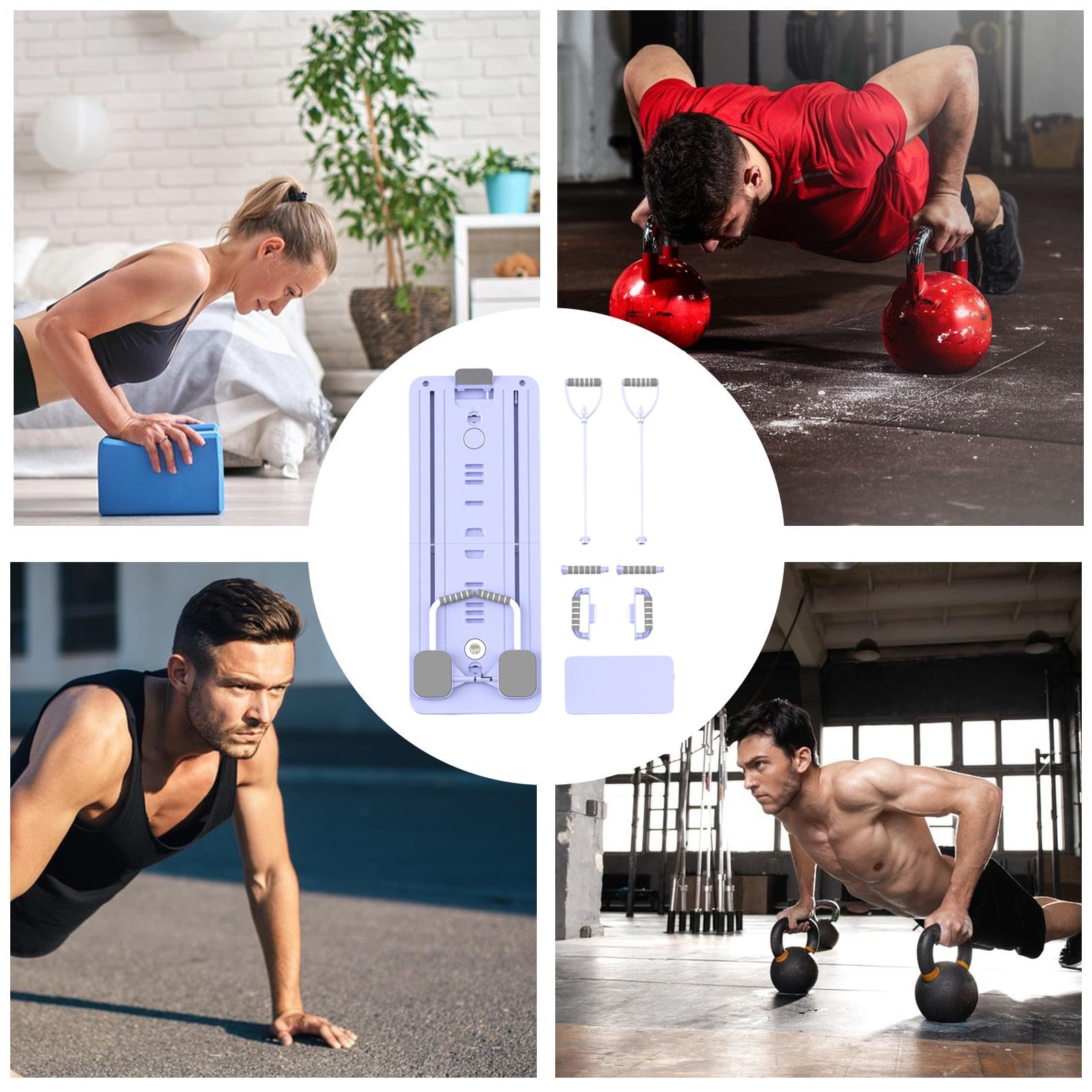 Pilates Reformper - Pilates Board Reformer Set | Home Pilates Reformper | Tavola Riformatore Pieghevole Pilates | Attrezzature Di Allenamento Multiuso Con Bande Allenatore Di Base Per Il Co