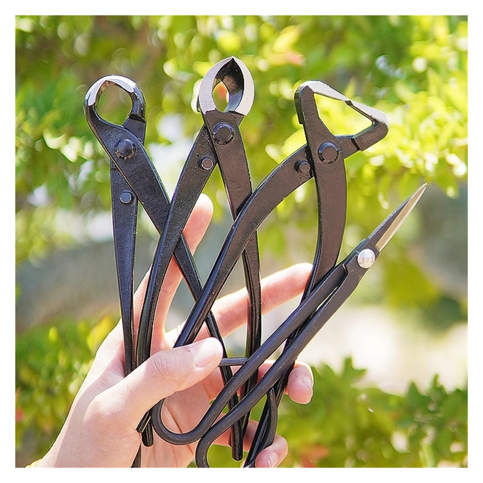 15-teiliges DIY-Beschneidungswerkzeug, Bonsai-Beschneidungswerkzeug-Set Aus Kohlenstoffstahl, Umfangreiches Cutter-Scheren-Set Mit Nylonetui For Die Hand Im Hausgarten Vielseitig Einfach Zu Bedienen