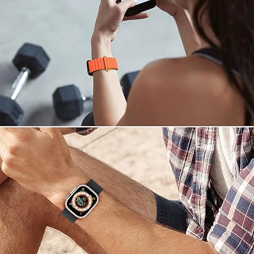 Miniatura 7 de Anlinser Compatible con Apple Watch Band de 494645444241401.496 in, correa magnética reversible de doble cara para mujeres y hombres, para iWatch