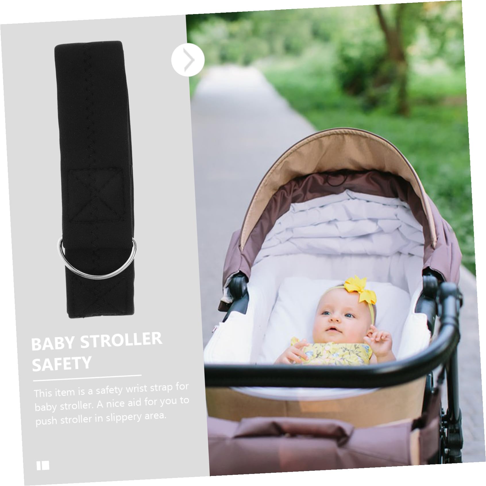 Fascia Sicurezza per Polso in Neoprene Antiscivolo per Passeggino e Carrello della Spesa, Cinturino Affidabile per Ragazzo Ragazza e Adulti