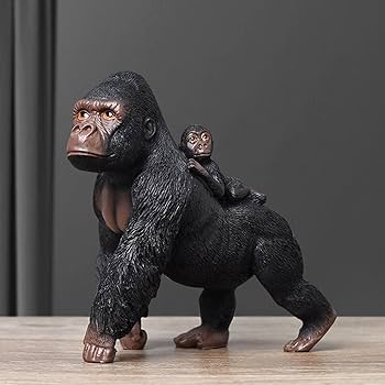 大きなゴリラのオブジェ 置物 インテリア ユニーク 143-141 ゴリラ 91cm ブラック オブジェ 特大 置物 コング オーナメント