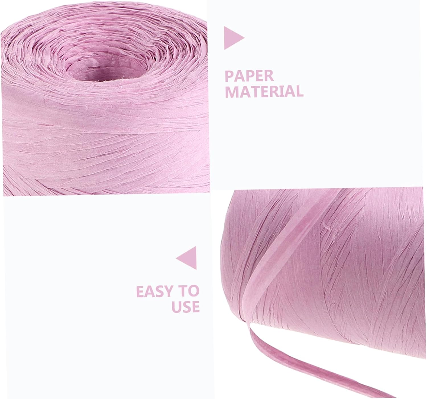 Pink Raffia Paper Twine Cord for DIY Craft Projects Xmas Christmas