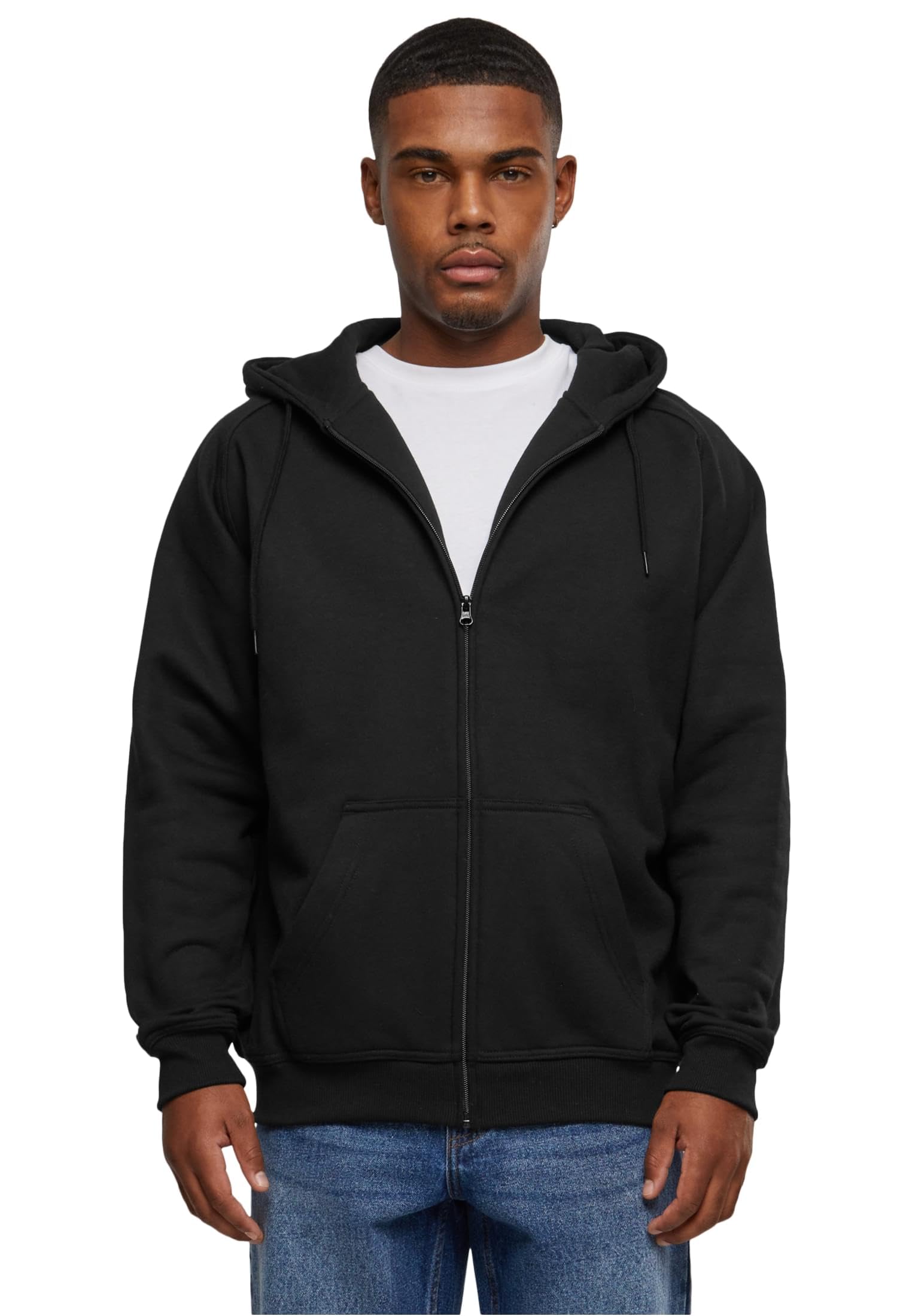 Urban Classics Men's TB014C-Zip Hoody Zip Hoody, black, XXL