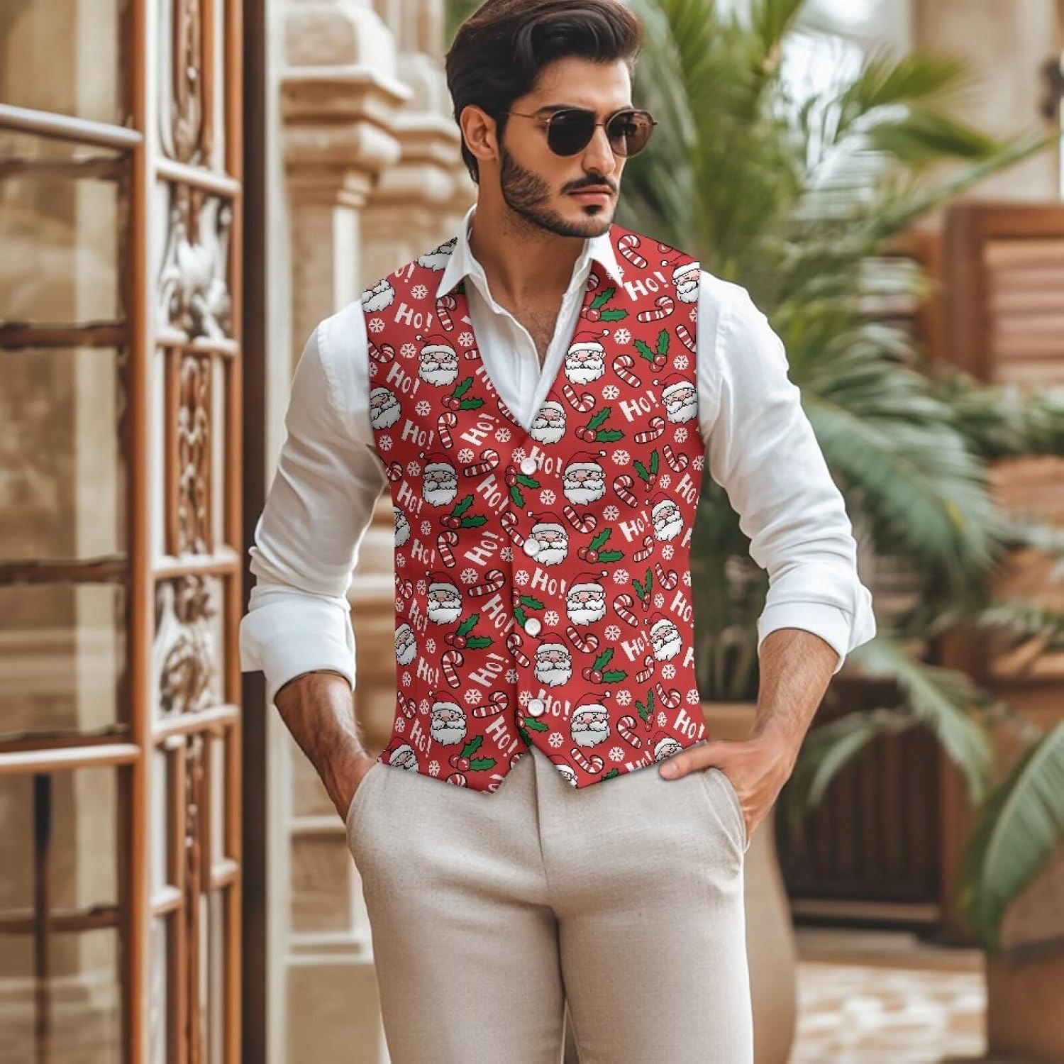 Mens Lightweight Suit Vest Sleeveless Dress Vest for Men V Neck 4 Buttons Vests Waistcoat Tuxedo Vests