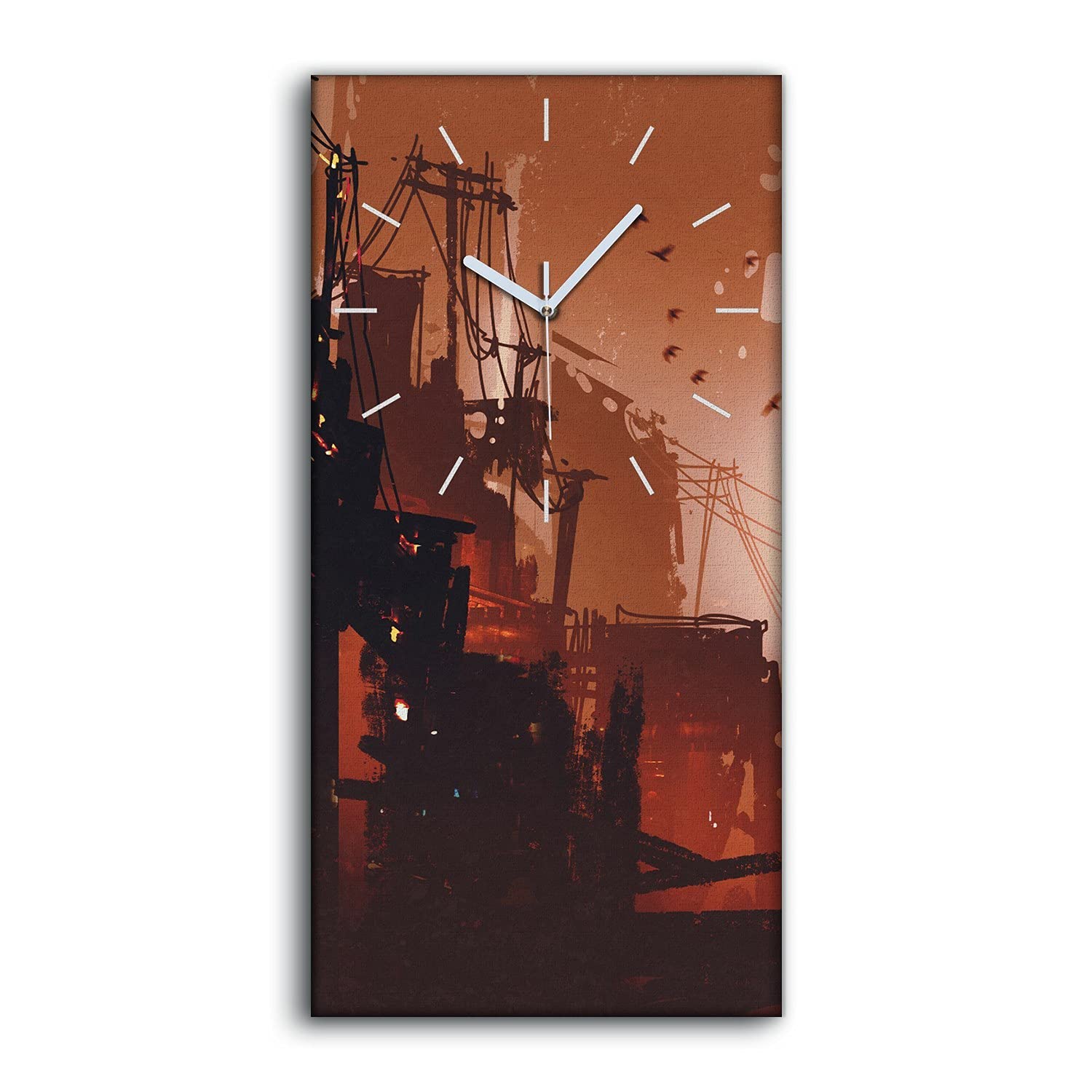 Horloge sur Toile Salon Art Moderne Décoration Murale Chambre 30x60cm
