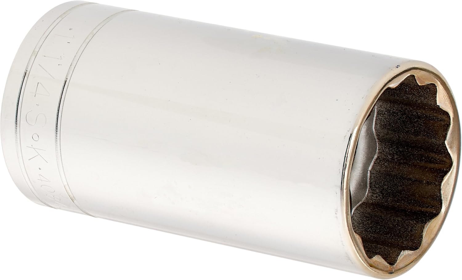 SK Tools USA 1/2" Drive, 1-1/4", 12 Point, Deep Chrome Socket | 40840