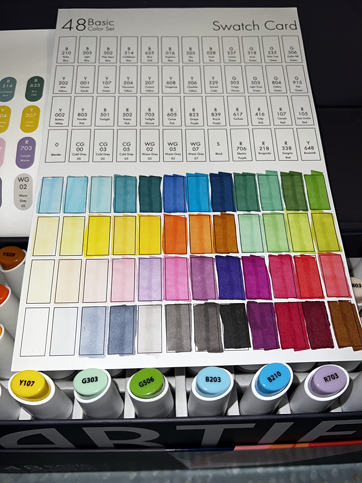 9/mo Finance ARTIFY 48 Basic Colors Art Markers, Fine & Broad Dual