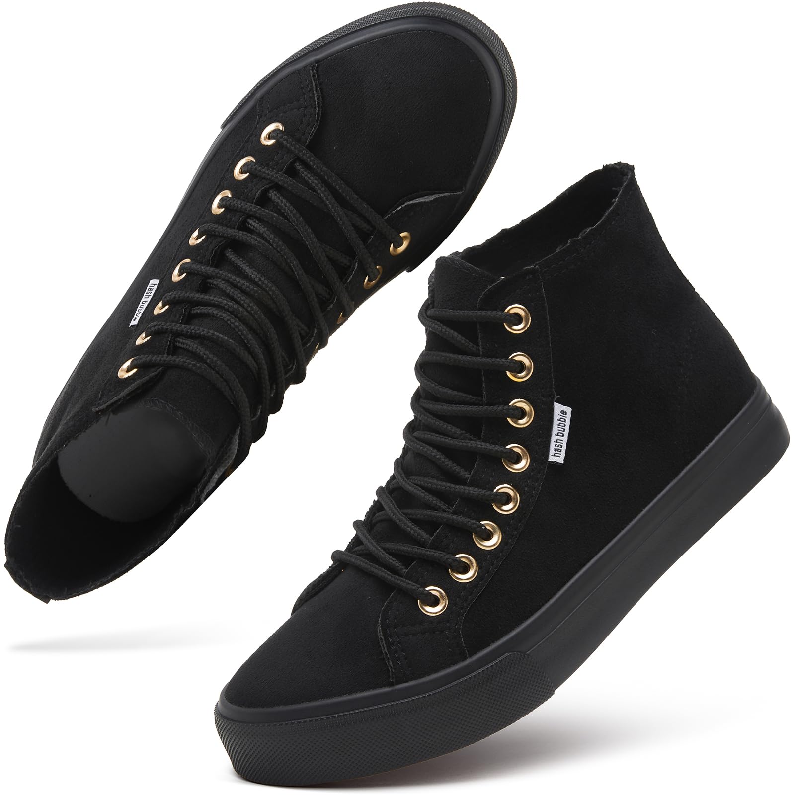 plain black high tops