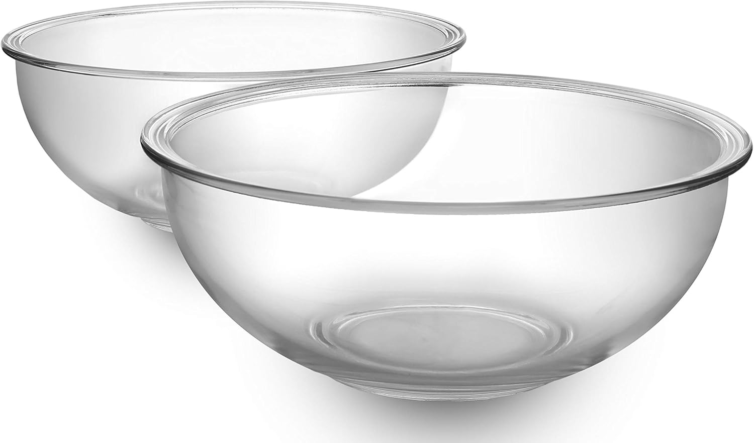 BOVADO USA 4 Quart Glass Bowl for Storage, Mixing, Serving