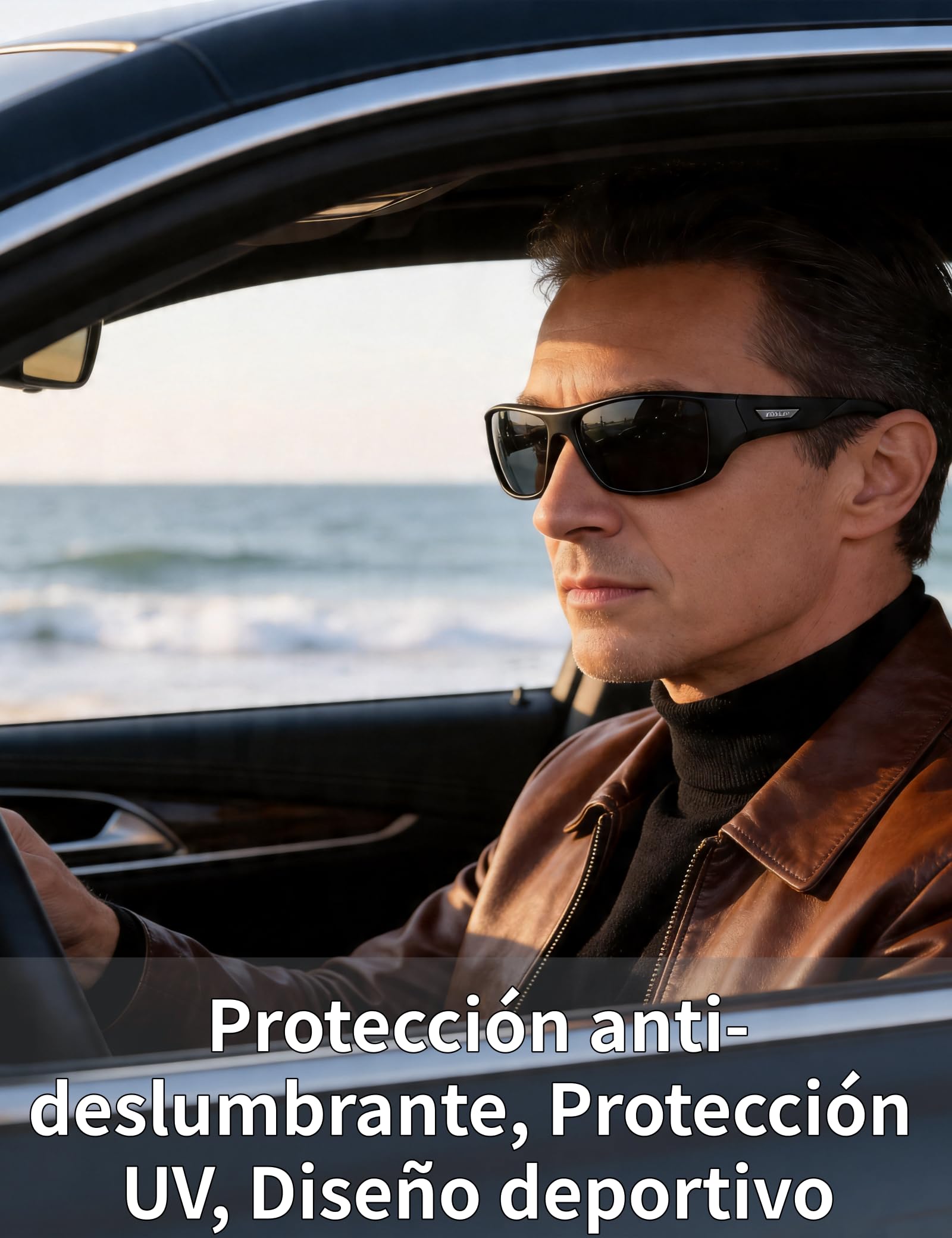 PUKCLAR Gafas de Sol Hombre Polarizadas con Protección UV400 y Montura TR90 Ultraligera que ofrecen una Visión HD Antirreflejos para Conducir Ciclismo y Aire Libre